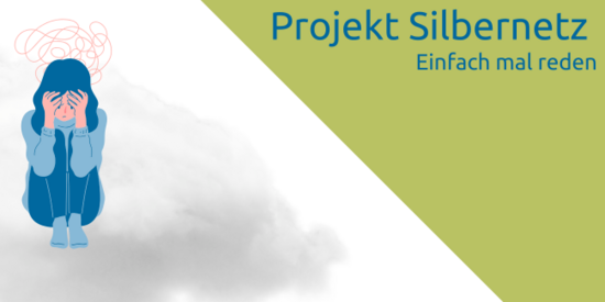 Grafik einer Frau die auf dem Boden sitzt und sich die Hände über dem Kopf zusammen schlägt
