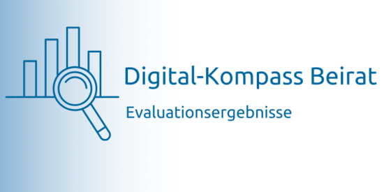 Symbolbild eines Diagramms zusammen mit den Worten Digital-Kompass Beirat