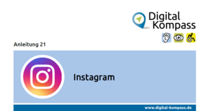 Titelblatt der Anleitung: Abbildung des Instagram Bildzeichens
