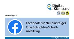 Titelblatt der Anleitung 2.1 mit Abbildung des Facebook Bildzeichens